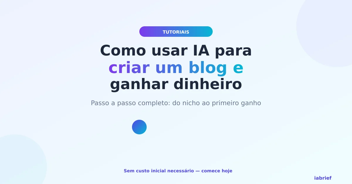 Ia Para Criar Blog E Ganhar Dinheiro