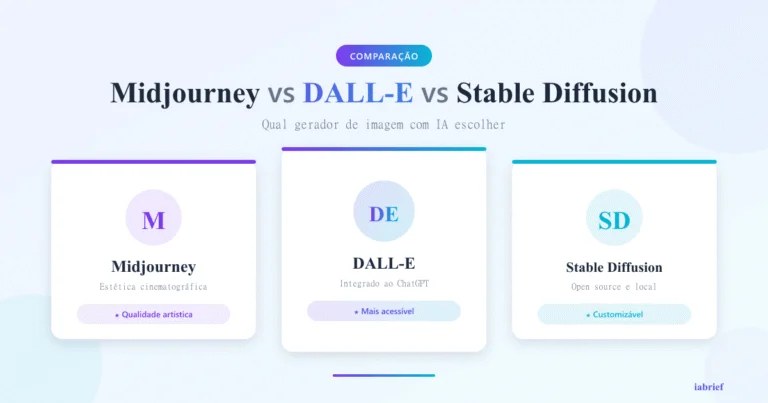 Midjourney vs DALL-E vs Stable Diffusion: qual o melhor gerador de imagens com IA em 2026?