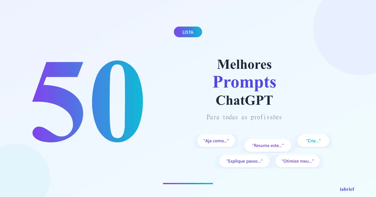50 Melhores Prompts para ChatGPT em 2026 (Copiar e Colar)
