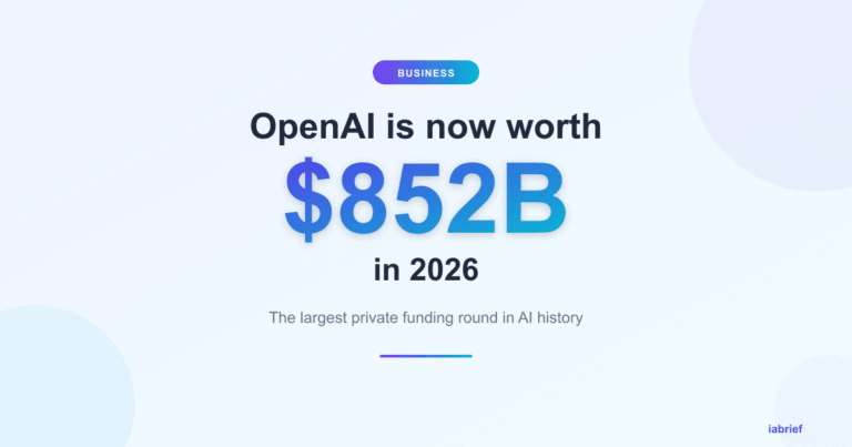 OpenAI is now worth $852 billion in 2026 — the largest private funding round in AI history