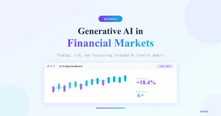 Generative AI in financial markets — 2026 dashboard