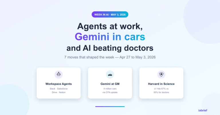 Week in AI May 3, 2026 — agents, Gemini in cars and AI beating doctors