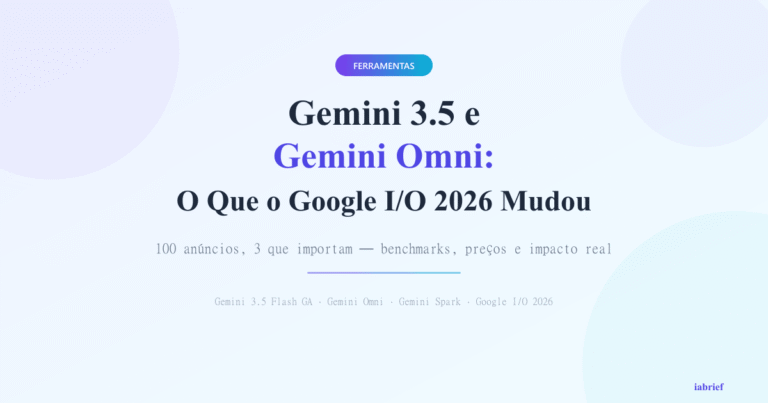 Gemini 3.5 Flash e Gemini Omni no Google I/O 2026: benchmarks confirmados, preços e impacto real para criadores